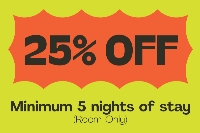 Stay Longer Offer Room Only (25% discount)
