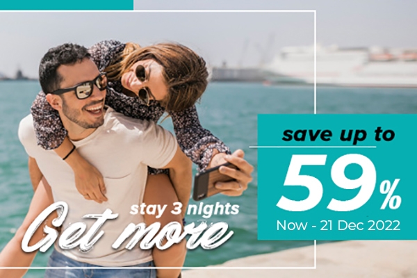 Stay 3 nights Get more !!!