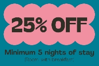 Min 5 nights, Save 25% - Breakfast (25% discount)